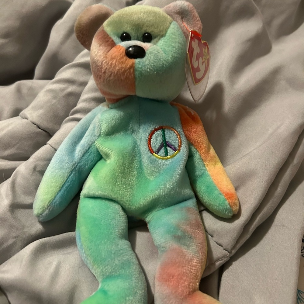 Peace bear beanie baby by TY